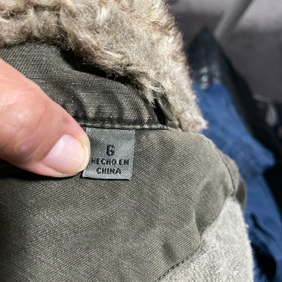 Levis Jacket Army Green Military Cargo Pockets Zip Snap Women's 6 - Picture 6 of 8